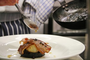 Pan fried scallops, black pudding at Oxton Bar & Kitchen (OBK)